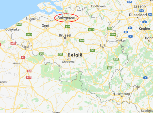 Antwerp on Google Maps